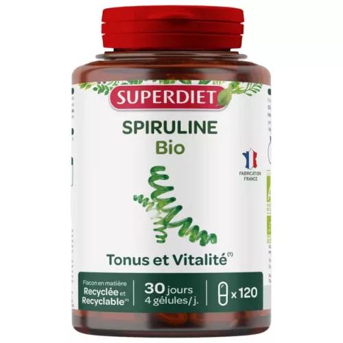 Superdiet spirulina energia és vitalitás vegán kapszula 120 db