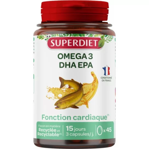 Superdiet omega 3 dha epa, a szív és érrendszer támogatására gélkapszula 45 db