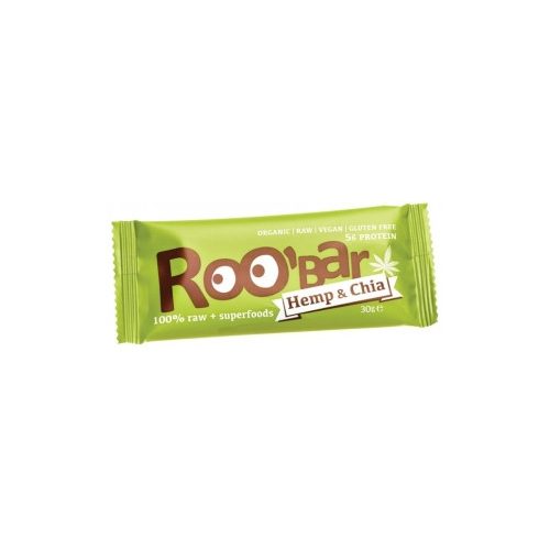 Roobar 100% raw bio gyümölcsszelet kender prozein-chia mag 30 g