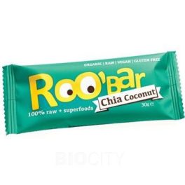 Roobar 100% raw bio gyümölcsszelet chia mag-kókusz 30 g - bio és új hullámos étkezés