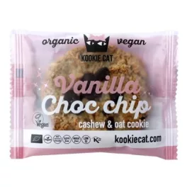 Kookie Cat bio vegán kesudiós zabkeksz vanília-csoki 50 g - bio és új hullámos étkezés