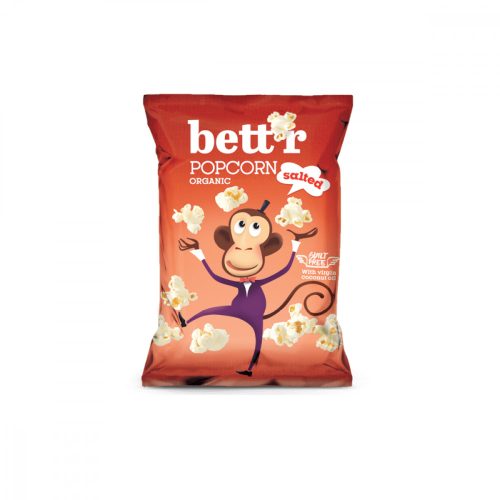 Bettr bio vegán gluténmentes tengeri sós popcorn 60 g