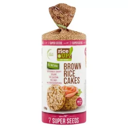 Rice Up barna rizses puffasztott szelet 7 féle szupermaggal 120 g - bio és új hullámos étkezés