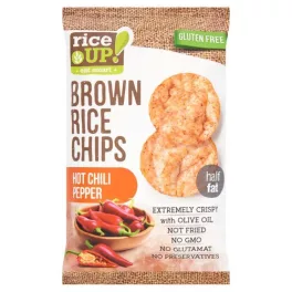 Rice Up barna rizs chips csípős chili ízű 60 g - bio és új hullámos étkezés