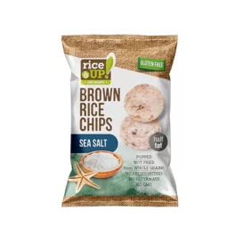 Rice Up barna rizs chips tengeri sós ízű 60 g - bio és új hullámos étkezés