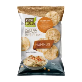 Rice Up barna rizs chips humusz ízű 60 g - bio és új hullámos étkezés