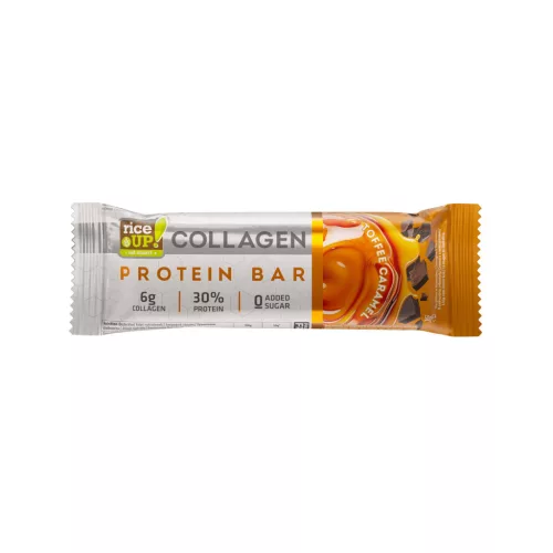 Rice Up fehérjeszelet kollagénnel toffee caramel ízű 50 g