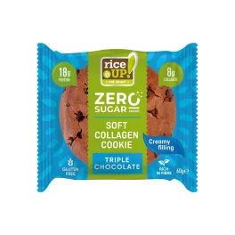 Rice Up zero kollagén, protein keksz triplacsoki ízű 60 g