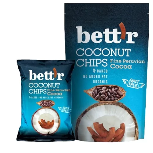 Bett'r kókuszdió chips kakaóval bio 40g