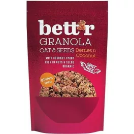 Bett'r granola bogyós és kókuszos bio 300g