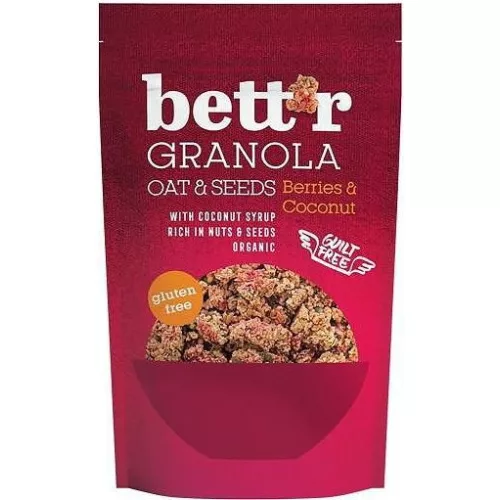 Bett'r granola bogyós és kókuszos bio 300g