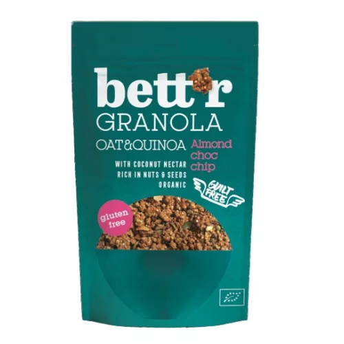 Bett'r granola mandulás és csoki darabos bio 300g