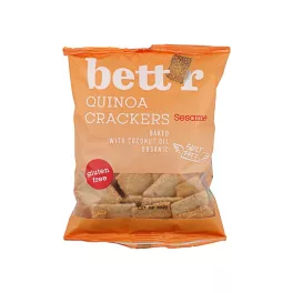 Bettr bio vegán gluténmentes quinoa kréker szezámmag 100 g - bio és új hullámos étkezés