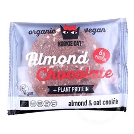 Kookie cat bio vegán gluténmentes mandulás zabkeksz, protein csoki 50 g - bio és új hullámos étkezés