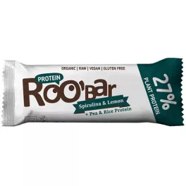 Roobar bio fehérjés szelet spirulina+citrom 40g