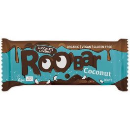 Roobar bio csokival bevont kókuszos szelet 30 g - bio és új hullámos étkezés