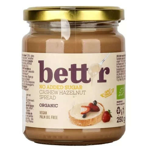 Bett'r bio törökmogyis kesudió krém cuk.nélk. 250g