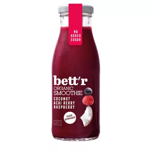 Bett'r bio smoothie kókusz-acai-málna 250 ml