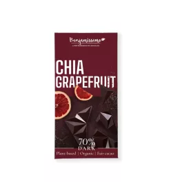   Benjamissimo bio vegán fekete csokoládé chia grapefruit 60 g