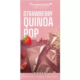   Benjamissimo bio vegán fehér csokoládé eper és quinoa 60 g