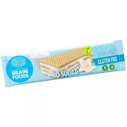 Brain Foods gluténmentes ostyaszelet vaníliás krémmel töltött, édesítőszerekkel 30 g