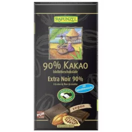 Rapunzel bio keserűcsokoládé 90%-os kókuszvirágcukorral 80 g - bio és új hullámos étkezés