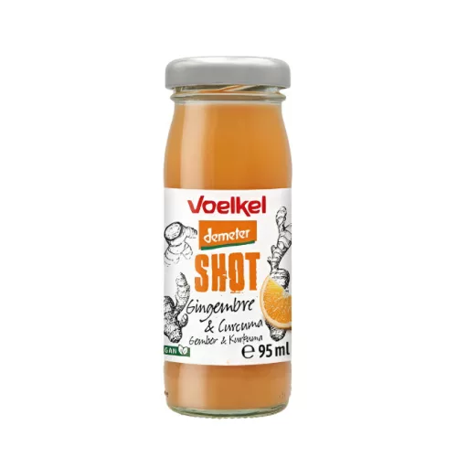 Voelkel demeter bio gyömbér shot kurkumával 95 ml