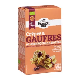 Bauckhof bio gofri és palacsinta keverék - gm 200g - bio és új hullámos étkezés
