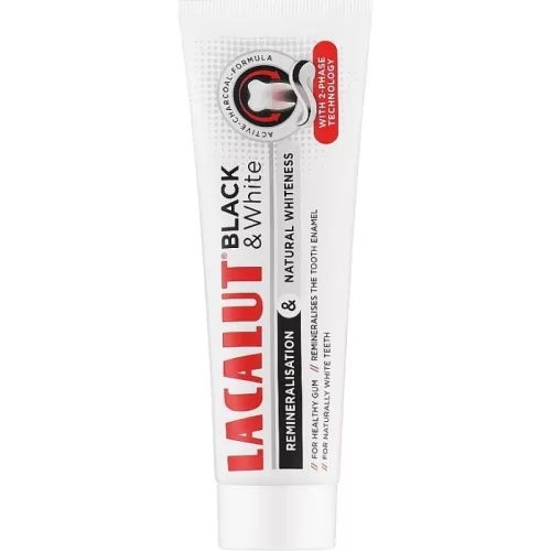 Lacalut fogkrém black & white 75 ml - bio és natúr kozmetikumok