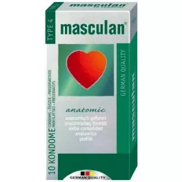 Óvszer masculan 4-es anatómiailag formált 10 db - bio és natúr intim együttléthez