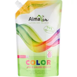 Almawin color folyékony mosószer koncentrátum színes ruhákhoz hársfavirág kivonattal - 20 mosásra 1500 ml - bio és natúr tisztítószerek