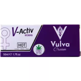 Hot v-active - stimuláló intim krém nőknek (50ml) - bio és natúr intim együttléthez