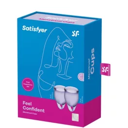   Satisfyer Feel Confident - menstruációs kehely szett (lila) - 2db