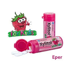 Xylitol gyerekeknek is adható rágógumi eper íz 30 db - bio és új hullámos étkezés