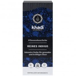 Khadi bio hajfesték por kékesfekete-indigó 100 g - bio és natúr kozmetikumok