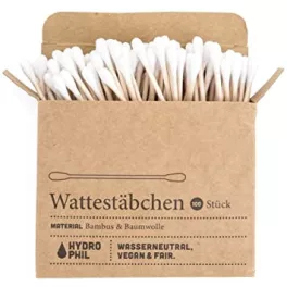 Hydrophil fültisztító pálcika bambuszból és biopamutból 100 db - bio és natúr kozmetikumok