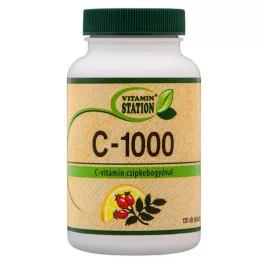 Vitamin Station c-vitamin csipkebogyóval 120 db - bio és vegán étrendkiegészítők