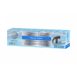 Natura siberica "polar night" natúr fekete fogkrém fehérítő hatással 100 g - bio és natúr kozmetikumok