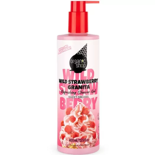 Organic Shop “erdei szamócás granita” frissítő tusfürdő gél 400 ml