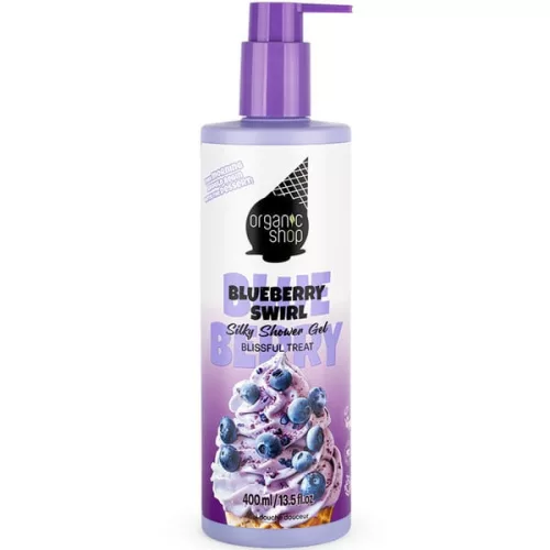 Organic Shop “áfonyás csavart fagyi” selymes tusfürdő gél 400 ml