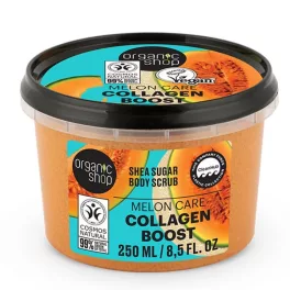   Organic Shop “Collagen Boost” shea cukros testradír sárgadinnyével