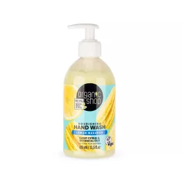   Organic Shop “lemon macaron” tápláló folyékony szappan édes citrusfélékkel és növényi olajokkal 400 ml
