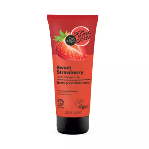 Skin Super Good “sweet strawberry” ragyogásfokozó tusfürdő gél 200 ml