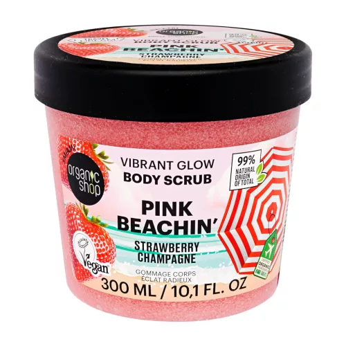 Organic Shop “Pink Beaching!“ Ragyogást adó testradír eperpezsgővel
