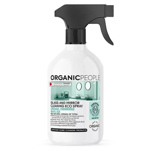 Organic People öko ablak- és tükörtisztító spray bio fermentált fehér teával 500 ml