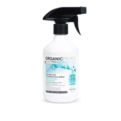 Organic People öko fürdőszoba- és csempetisztító spray bio citrommal és almaecettel 500 ml - bio és natúr tisztítószerek