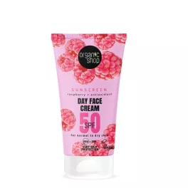 Organic Shop fényvédő nappali arckrém málnával és antioxidánsokkal spf50 normál és száraz bőrre 50 ml - bio és natúr kozmetikumok