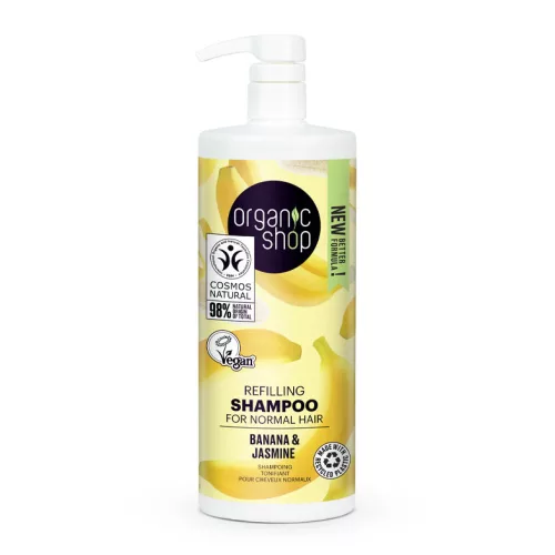 Organic shop tápláló sampon banánnal és jázminnal - bio és natúr kozmetikumok