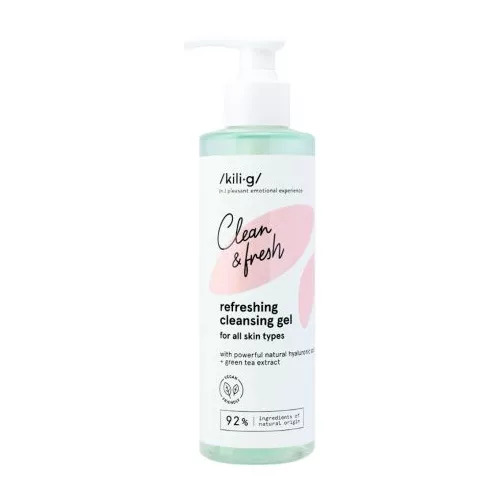 Kili.g frissítő arctisztító gél hialuronsavval és zöldtea kivonattal 250 ml