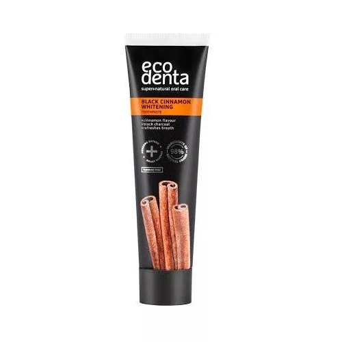 Ecodenta fehérítő fogkrém szénnel és fahéjjal 100 ml